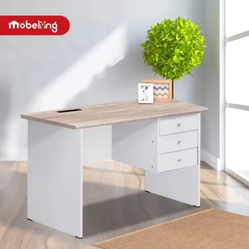 OFFICE DESK 1207 SONOMA OAK LIGHT / WHITE