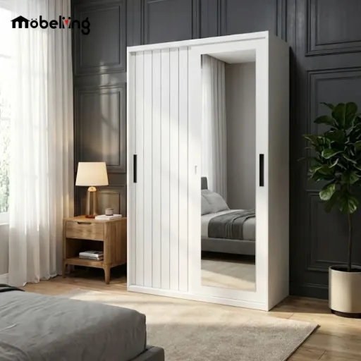 STEEL SLIDING WARDROBE 3 DOORS 120 XR DIXON H WHITE