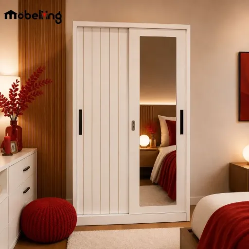 STEEL HBW 105 SLIDING WARDROBE 2 DOOR PRINTING 3