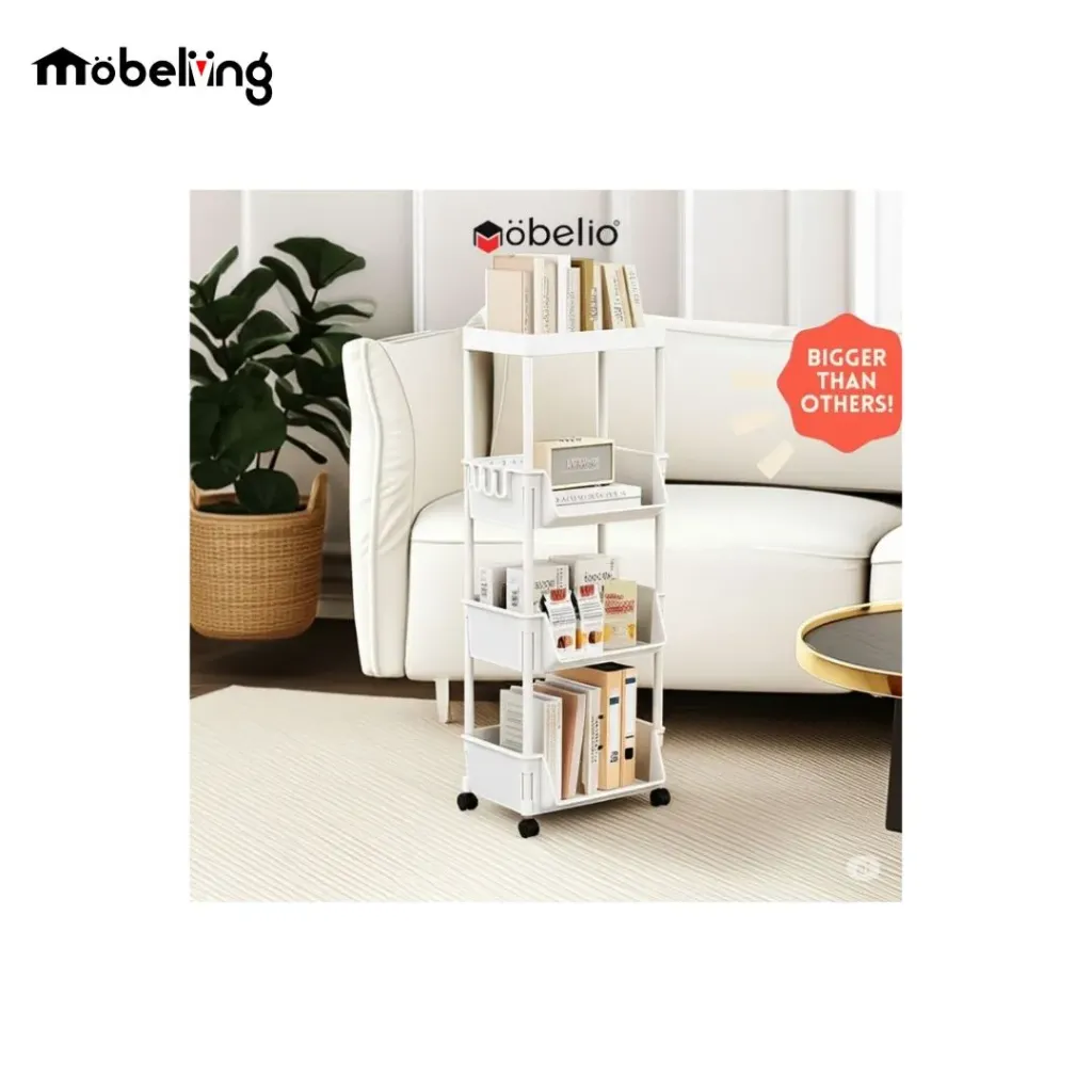 TROLLEY KJGR101-4 PLASTIC WHITE