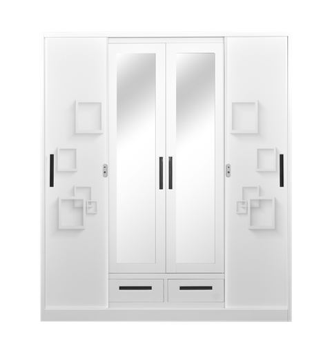 [I-BED-STXRSLW-4DR-PR1] STEEL XR SLIDING WARDROBE 4 DOOR PRINTING 1