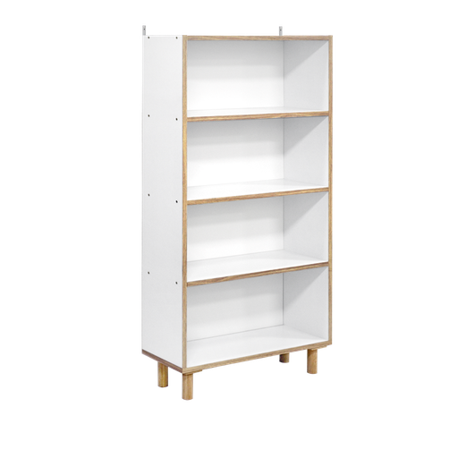 [L-LIV-BC4TSP-STD-WHT] BOOK CABINET FOUR TIERS WHITE