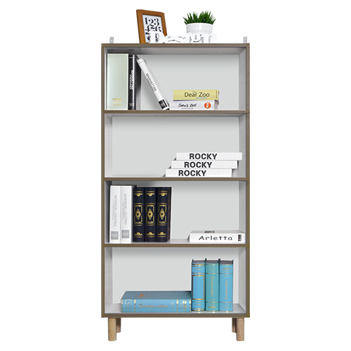 [L-LIV-BC4TSP-STD-WHT] BOOK CABINET FOUR TIERS WHITE