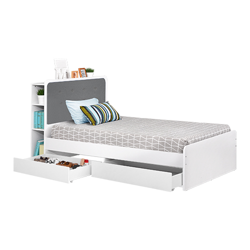 [L-BED-RGECLIPSE-120-WHT] BED SINGLE ECLIPSE 120 x 200 WHITE
