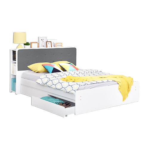 [L-BED-RGECLIPSE-160-WHT] BED DOUBLE ECLIPSE 160 x 200 WHITE
