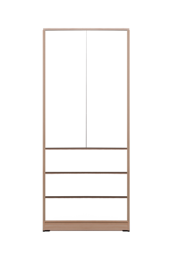 [L-BED-WRDGARVIN-2DR-NTR] WARDROBE GARVIN TWO DOORS NATURAL