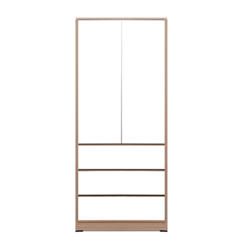 [L-BED-WRDGARVIN-2DR-NTR] WARDROBE GARVIN TWO DOORS NATURAL