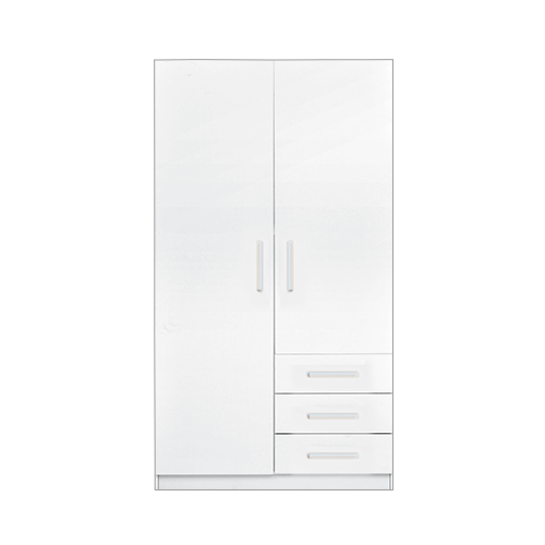 [L-BED-WRDLILY-2DR-WHT] WARDROBE LILY TWO DOORS WHITE