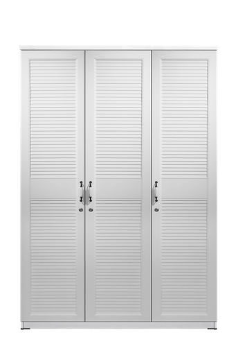 [L-BED-WRTMAJES-3DR-WHT] WARDROBE MAJESTIC THREE DOORS WHITE
