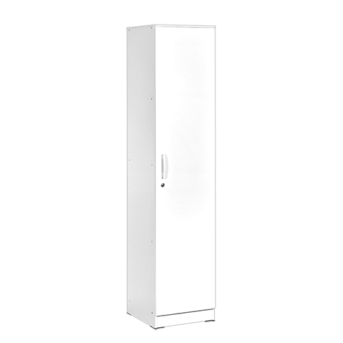 [L-BED-WRDMINIC-001-WHT] WARDROBE DOMINIC 1 DOOR WITH 4 RACK WHITE