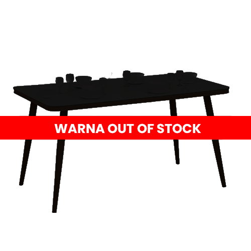 [I-DIN-DT1901C-130-WHT] GLASS DINING TABLE 1901C MARBLE WHITE 130 X 80