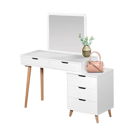 [L-BED-MRSL03-STD-WHT] DRESSING TABLE 03 SOLID LEG