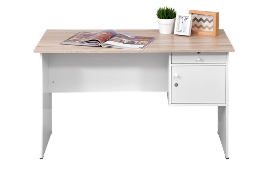 [L-OFC-MTB102-STD-SOW] OFFICE DESK 0102 SONOMA OAK LIGHT / WHITE