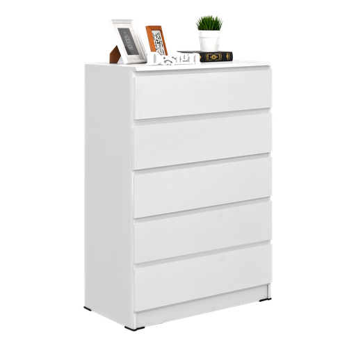 [L-LIV-CSD261311-5DW-WHT] LILY 5 DRAWERS SNOOZE WHITE