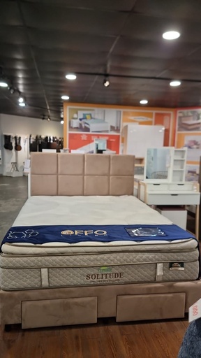 [L-BED-DIVHBCNDY-120-BRW] DIVAN HEADBOARD 120 CINDY NAKAMA BROWN