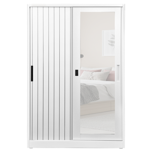 [L-BED-ST120DXN-2DR-WHT] WARDROBE SLIDING 2 DOORS 120 SL DIXON WHITE